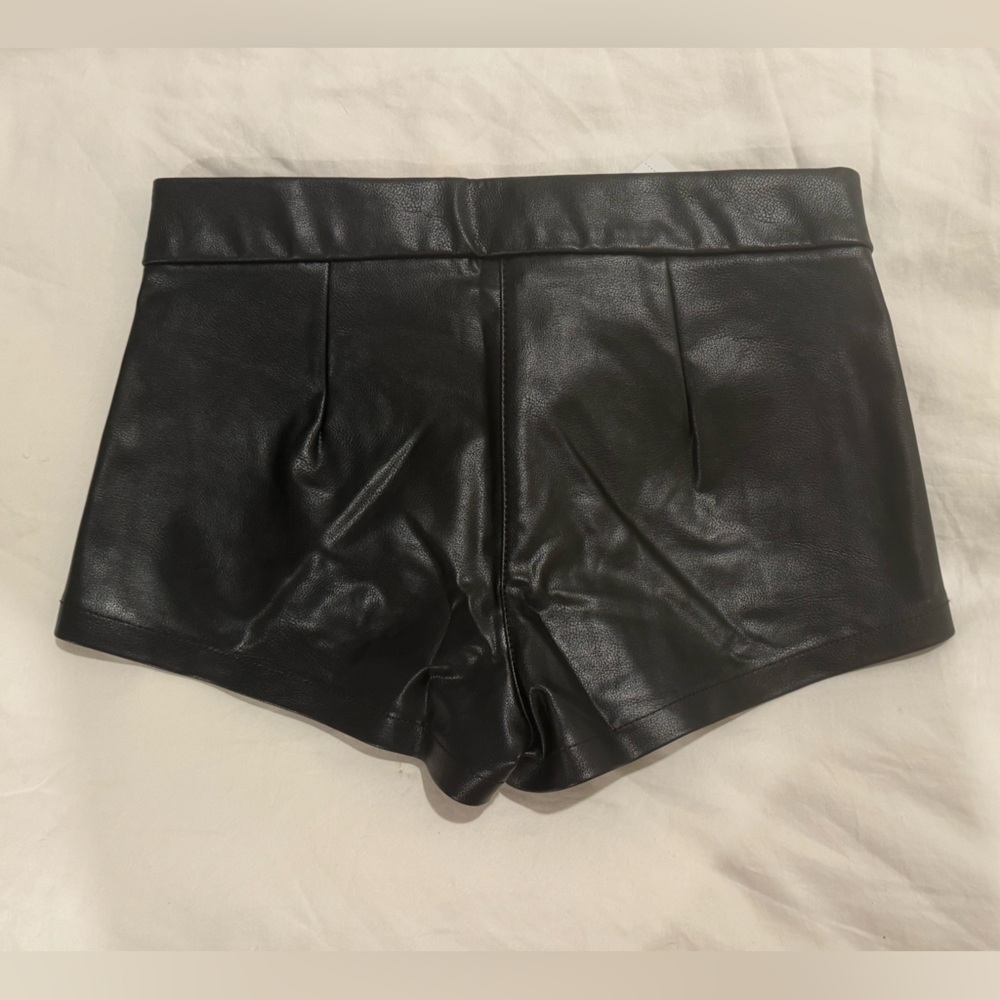 NWT American Eagle Outfitters Black Vegan Leather Shorts